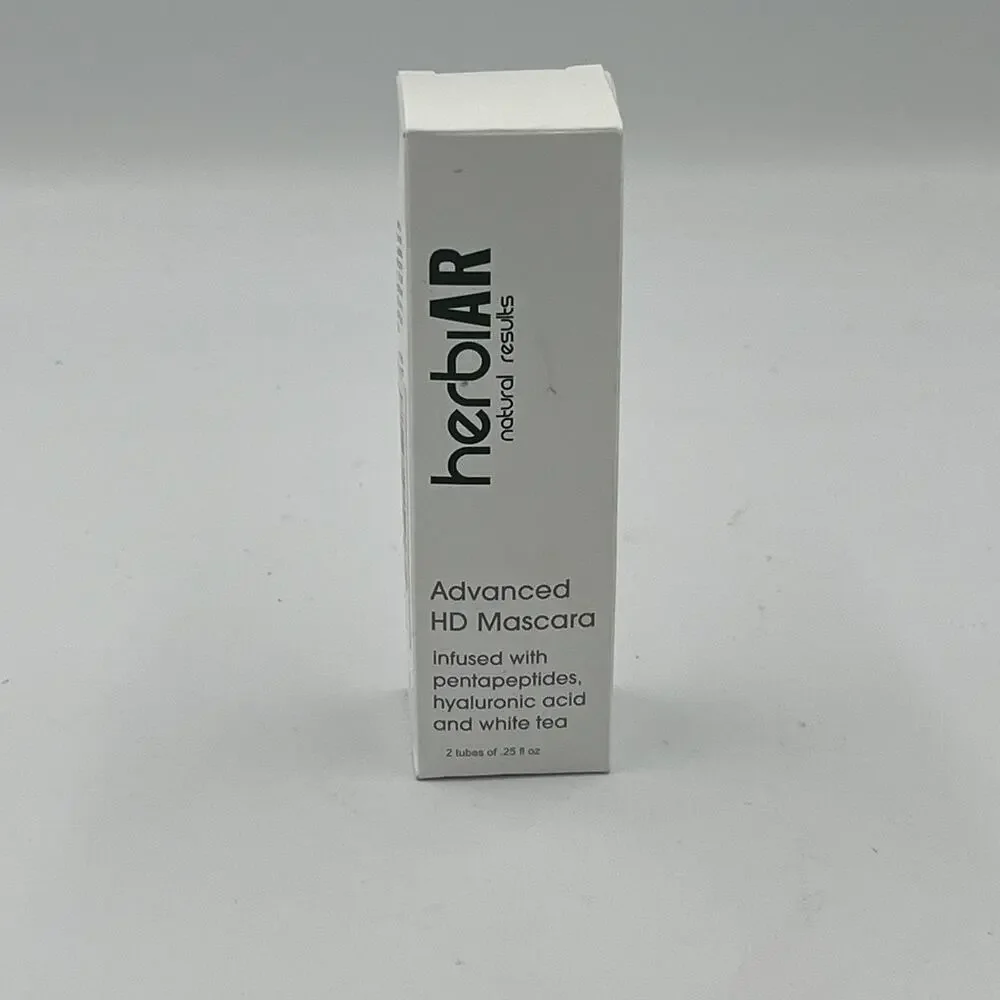 Herbiar Advanced HD Lengthening Mascara with Lash Enhancer Vegan New NEW 2 Tubes